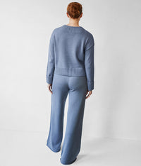 Haven V Neck Sweater: Ash Navy