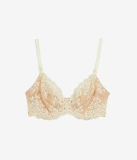 Embrace Lace®  Underwire Bra: Sand/Ivory