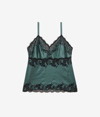 Modern Affair Cami: Silver Pine/Black