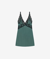 Modern Affair Chemise: Silver Pine/Black