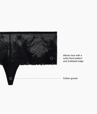 Vivid Attraction Tanga: Black