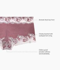Modern Affair Boyshort: Rose Brown/Cradle Pink
