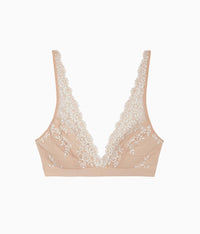 Embrace Lace® Wire Free Bralette: Sand/Ivory