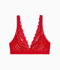 Embrace Lace® Wire Free Bralette: Equestrian Red