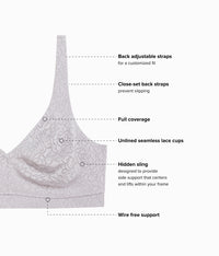 Inside Job™ Wire Free Bra: Opal Gray
