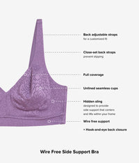 Inside Job™ Wire Free Bra: Italian Grape