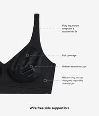 Inside Job™  Wire Free Bra: Black