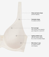 Basic Beauty Spacer Underwire T-Shirt Bra: Ivory