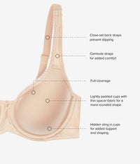 Basic Beauty Spacer Underwire T-Shirt Bra: Sand