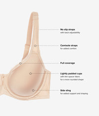 Basic Beauty Spacer Underwire T-Shirt Bra: Sand