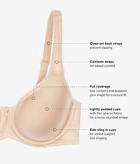 Basic Beauty Spacer Underwire T-Shirt Bra: Sand