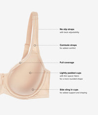 Basic Beauty Spacer Underwire T-Shirt Bra: Sand