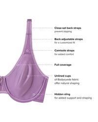 Basic Beauty Full Figure Seamless Underwire Bra: Italian Grape
