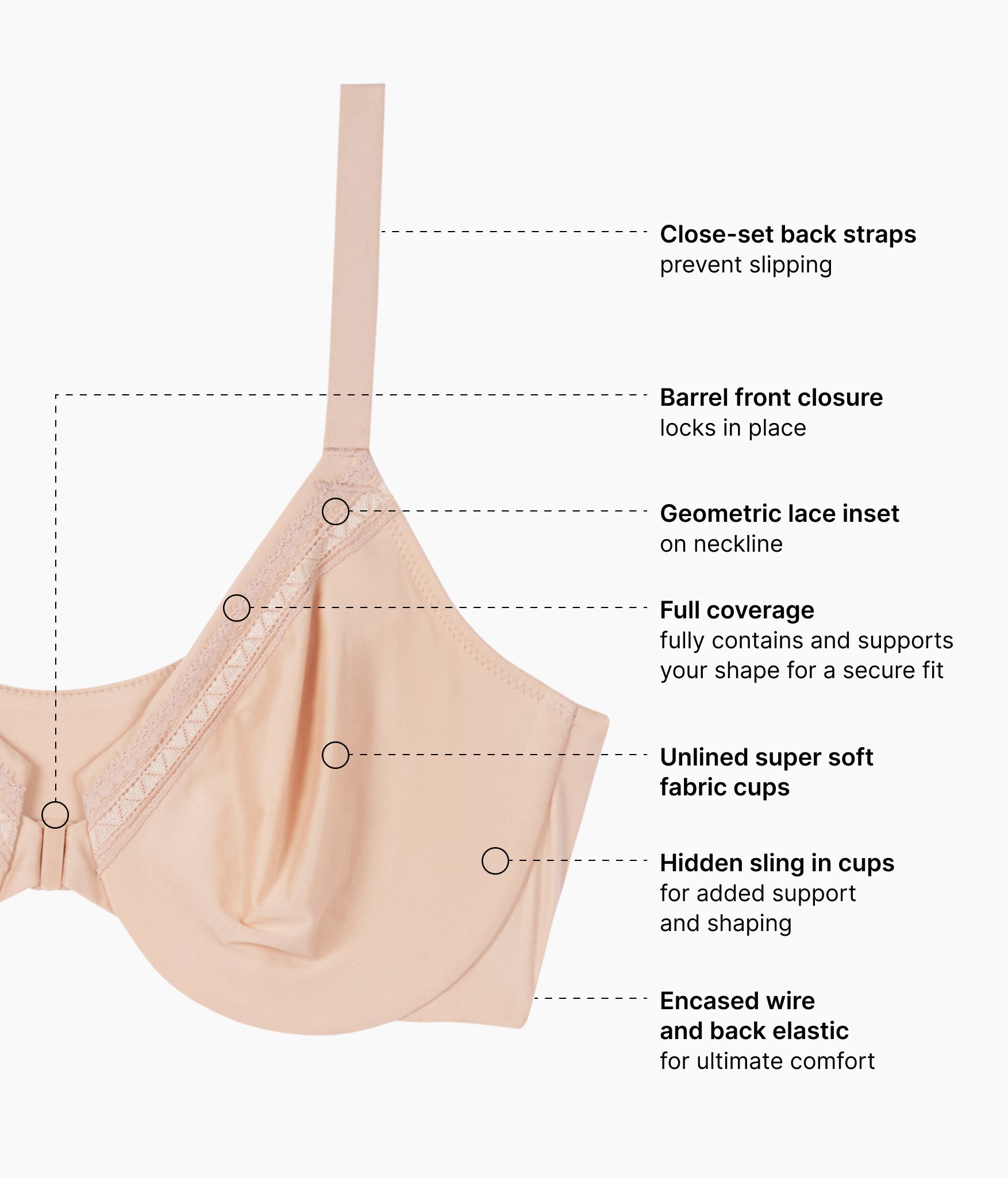 Perfect Primer Front Close Underwire Bra: Sand – Wacoal