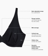 Better Than Braless™ Underwire Bra: Black