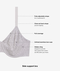 Inside Job™ Underwire Bra: Opal Gray