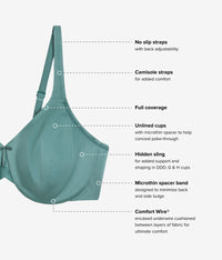 Comfort State Underwire Bra: Silver Pine