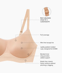 Easy Like Sunday™ Wire Free T-Shirt Bra: Praline