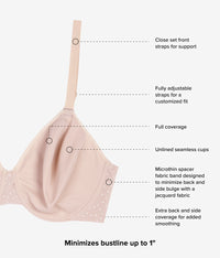 Back Appeal® Minimizer Bra: Rose Dust