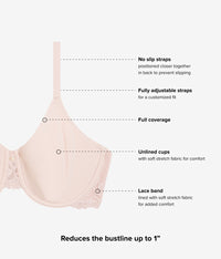 Perfectly Aligned Minimizer Bra: Rose Dust
