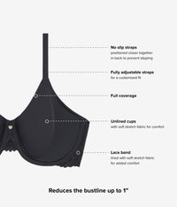 Perfectly Aligned Minimizer Bra: Black