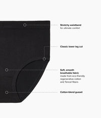 B-Smooth® Natural Brief: Black