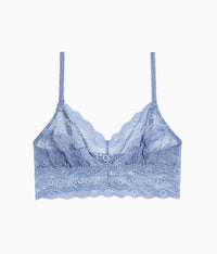 Lace Kiss Bralette: Country Blue
