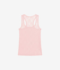 Effortlessly Lace Tank: Blush Pink