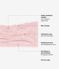 Effortlessly Lace Bandeau: Blush Pink
