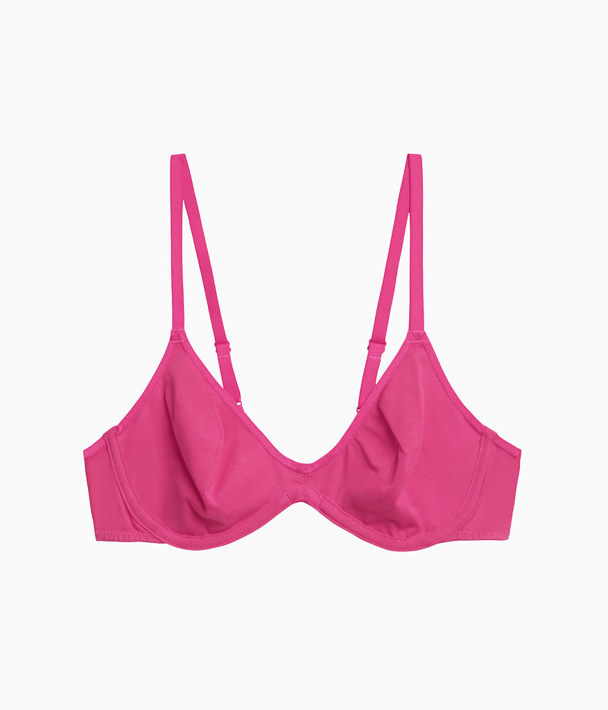 Cotton To A Tee Scoop Underwire Bra: Raspberry Sorbet – Wacoal