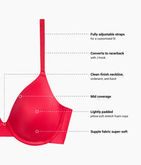 Future Foundation T-Shirt Bra: Lipstick Red