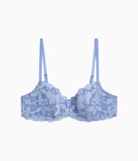 Feeling Famous Balconette Contour Bra: Country Blue/Bright White