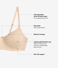 b.wow'd Wire Free Balconette T-Shirt Bra: Au Natural