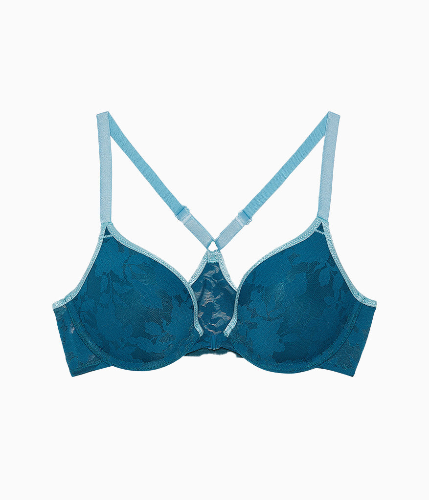 Shadow Scene Front Close Push Up Bra: Blue Coral – Wacoal