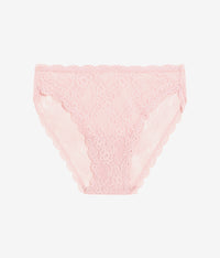 Effortlessly Lace Hi-Leg: Blush Pink