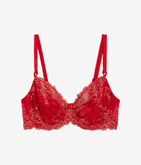 Embrace Lace® Underwire Bra: Grandalia Red/Rose Gold