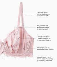 Vivid Attraction Underwire Bra: Woodrose