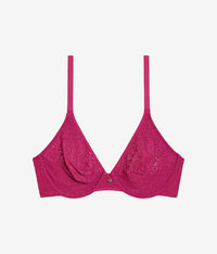 High Bar™ Plunge Underwire Bra: Red Plum