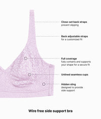 Inside Job™ Wire Free Bra: Lavender Sage