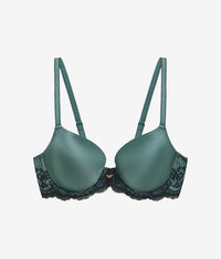 Modern Affair T-Shirt Bra: Silver Pine/Black