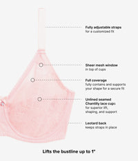 Retro Chic Full Figure Underwire Bra: Apricot Blush