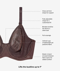 Elevated Allure Underwire Bra: Hot Fudge