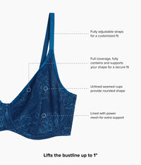 Full Bloom Underwire Bra: Poseidon