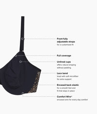 Comfort Within Reach Underwire Bra: Black