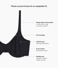 Ever Flexing™ Underwire Bra: Black