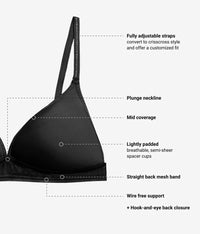 Full Transparency Bralette: Rose Smoke