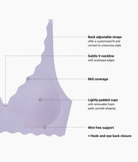 b.wow'd Wire Free Bra: Lavender Gray