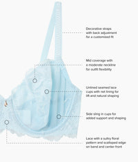 Vivid Attraction Underwire Bra: Soft Sky