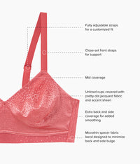 Back Appeal® Wire Free Bra: Mineral Red