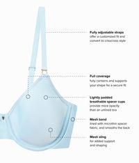 Simply Done T-Shirt Bra: Soft Sky